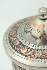 بانکه مسی قلم زنی گل و بلبل - Image 4