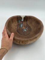 کاسه چوبی دست‌ساز با رزین - Image 3